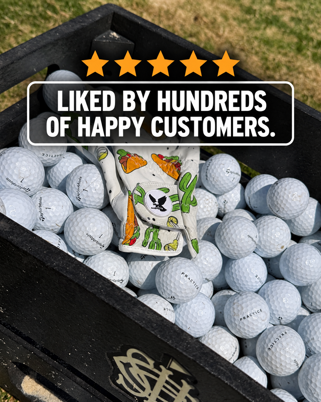 Five star reviews - Eagle Grip Golf customer reviews graphic